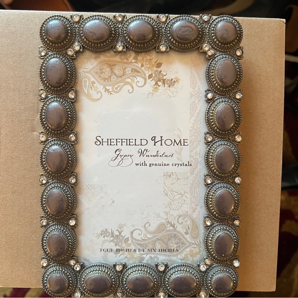 Sheffield Home Gypsy Wunderlust 4 x 6 Picture Frame Genuine Accent Crystals